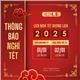  THÔNG BÁO LỊCH NGHỈ TẾT DƯƠNG LỊCH 2025