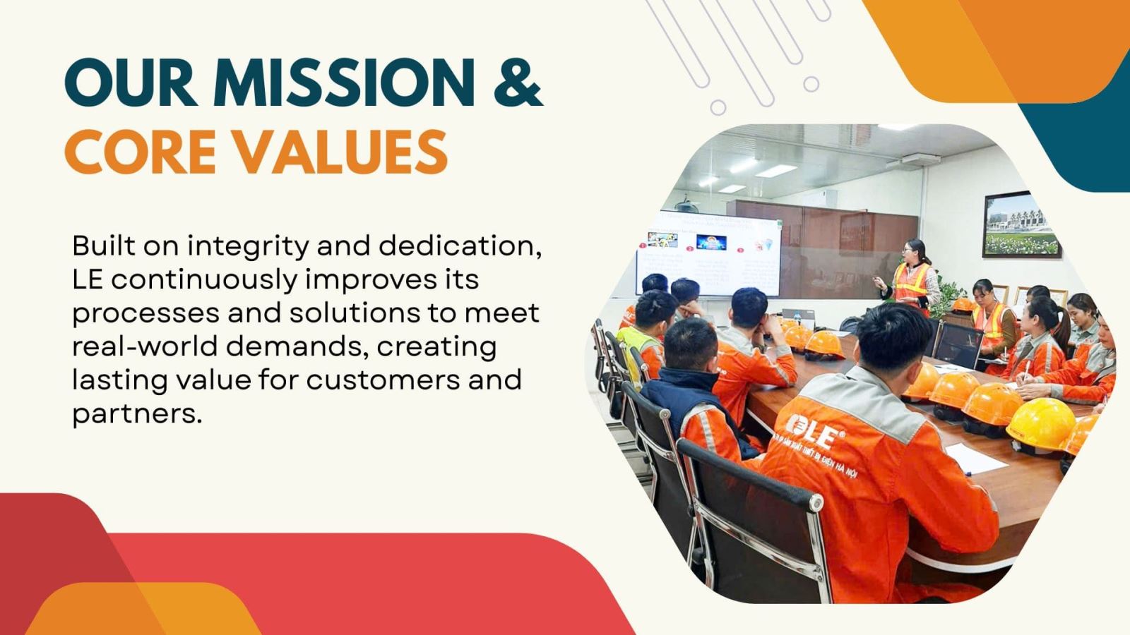 LE engineers in a technical training session