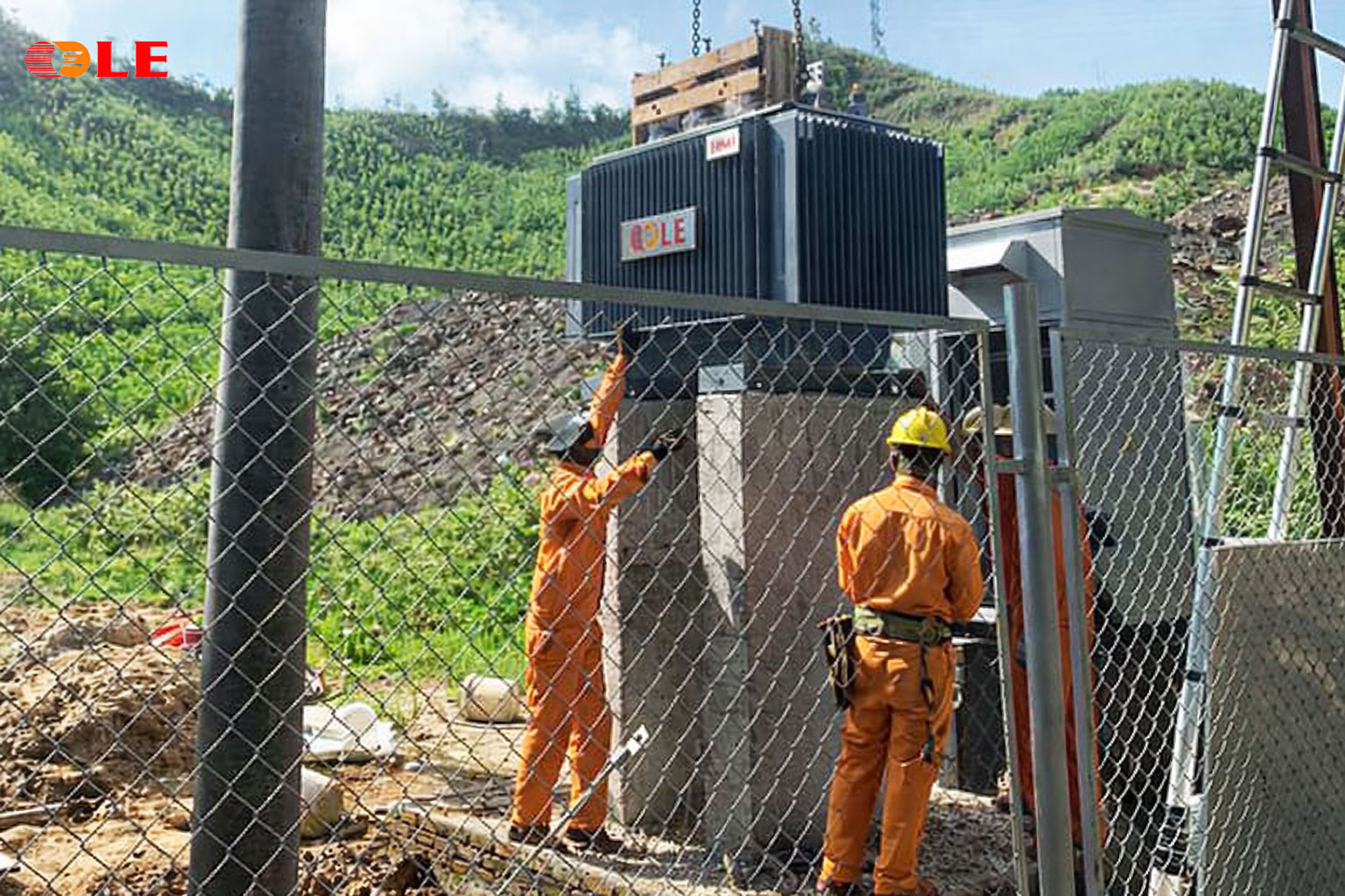 Lắp đặt máy biến áp 3 pha LE tại công trình